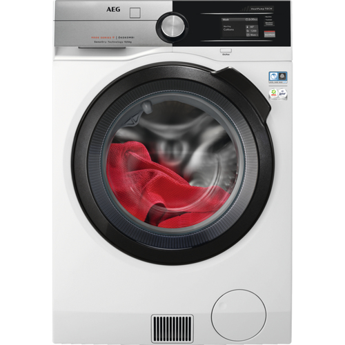 AEG L9WE96605 стирально-сушильная машина Отдельно стоящий Фронтальная загрузка Черный, Белый