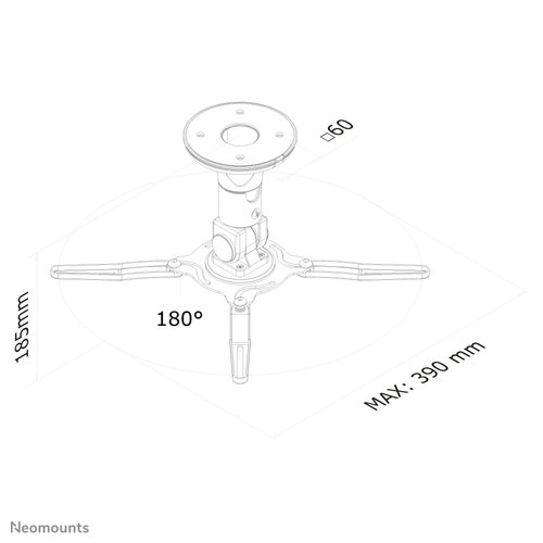 Neomounts BEAMER-C50 - plafondsteun beamer, afbeelding 5