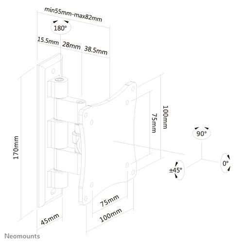 Neomounts FPMA-W810 - Monitor wandsteun, afbeelding 3