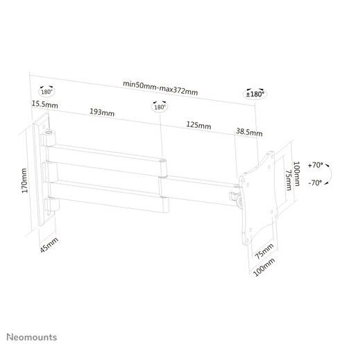 Neomounts FPMA-W830 - Monitor wandsteun, afbeelding 9