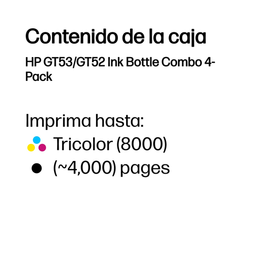 Tinta HP GT52/GT53