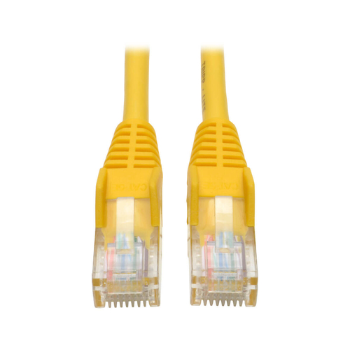 Tripp Lite 10 pies Cat5e Cat5 Cable de parche moldeado sin enganche RJ45 M / M amarillo 10 &#39; - N001-010-YW