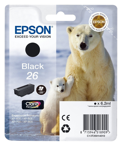 Original Epson 26 Black Ink Cartridge - image 1