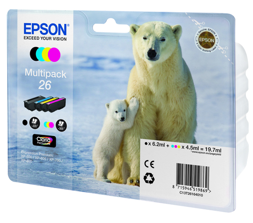 Original Epson 26 Ink Cartridge Multipack (B/C/M/Y) - image 2
