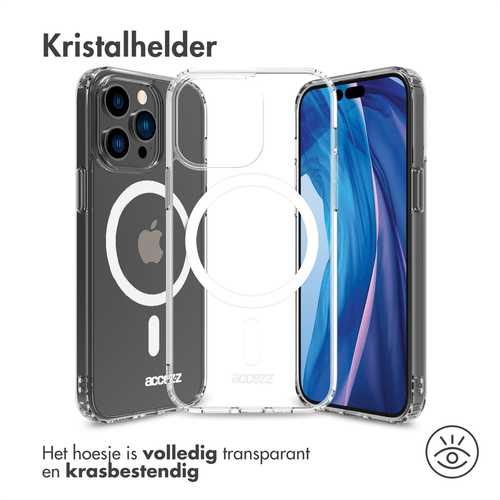 Accezz Clear Backcover met MagSafe iPhone 14 Pro Max - Transparant, afbeelding 3