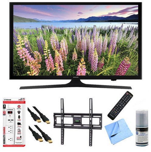 Samsung UN43J5000AF + Mount & Hook-Up Bundle