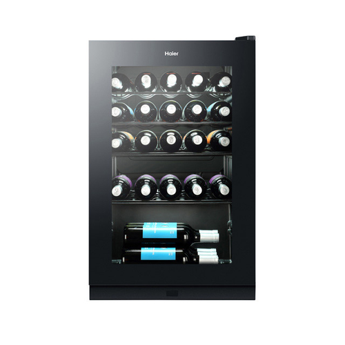 Haier HWS33GA wine cooler Floor wine rack Freestanding Stainless steel 32 bottle(s)