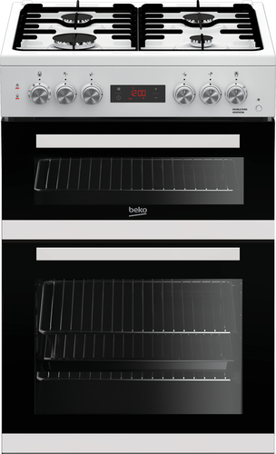 Beko KDDF653W 60cm Freestanding Dual Fuel Double Oven Cooker