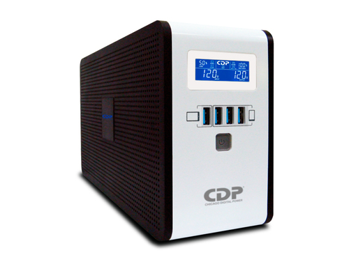 CDP RU-SMART1010i 1000VA/500W Smart UPS AVR, 10 Outlets, 560 Joules, RJ45 protection, 4 USB Charger port LCD, software 220 Vac