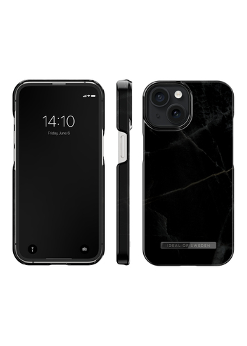 iDeal of Sweden Printed Case iPhone 15 Black Thunder Marble – image 3