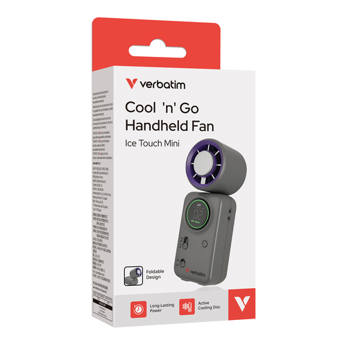 Verbatim Cool 'n' Go Ice Touch Mini Handheld Fan – image 3