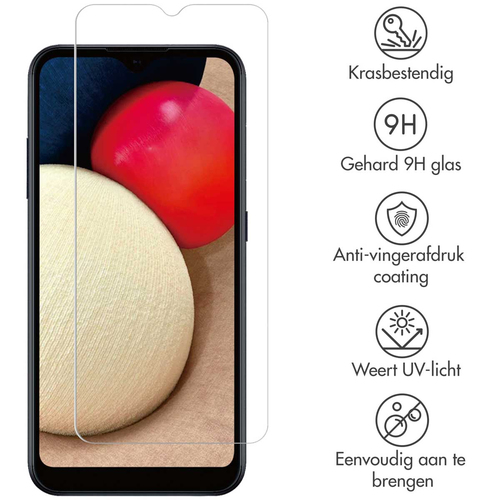 Selencia Gehard Glas Screenprotector Samsung Galaxy A02s / A03(s), afbeelding 2