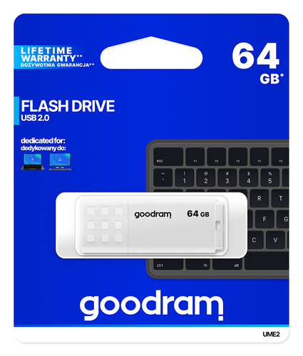 Goodram UME2 unidad flash USB 64 GB USB tipo A 2.0 Blanco