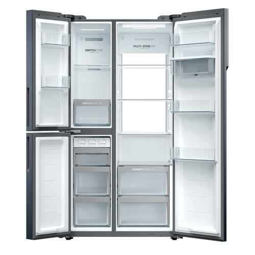 Haier Series 7 HSPR79F18EWMB American-Style Smart Fridge Freezer - Brushed Black, Black - image 3