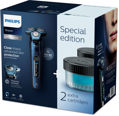 Philips SHAVER Series 7000 S7782/65 men's shaver Rotation shaver Trimmer Black, Blue – image 2