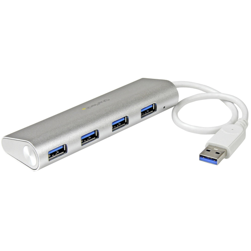 HUB STARTECH CONCENTRADOR PORTATIL USB 30 DE 4 PUERTOS - HUB CON CABLE INCORPORADO  ST43004UA - ST43004UA