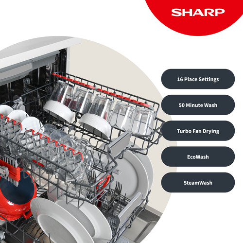 Sharp QW-NA1FF45D6W-EN dishwasher 16 place settings – image 3