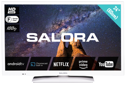 Salora MILKYWAY 24 телевизор 61 cm (24") HD Smart TV Wi-Fi Белый 220 cd/m²