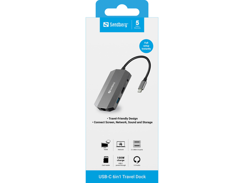 USB-C 6-in1 Travel Dock, afbeelding 2