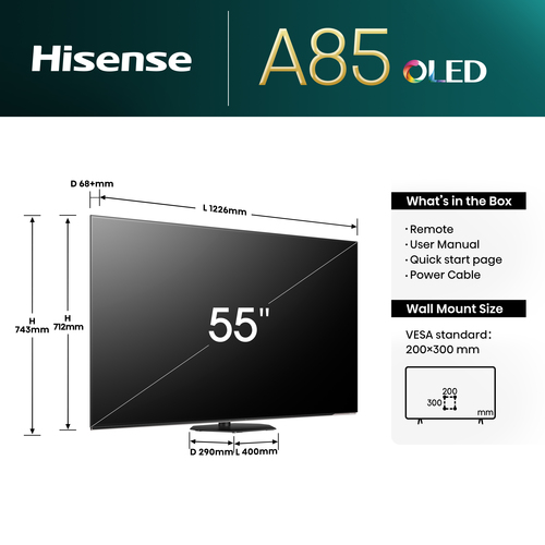 Hisense 55A85NQTUK TV – image 3