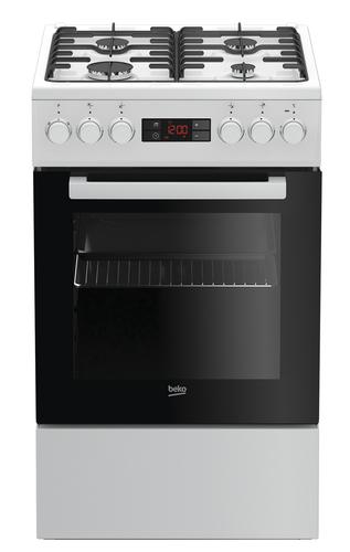 Beko FSE52320DW cooker Freestanding cooker Electric Gas Black, White