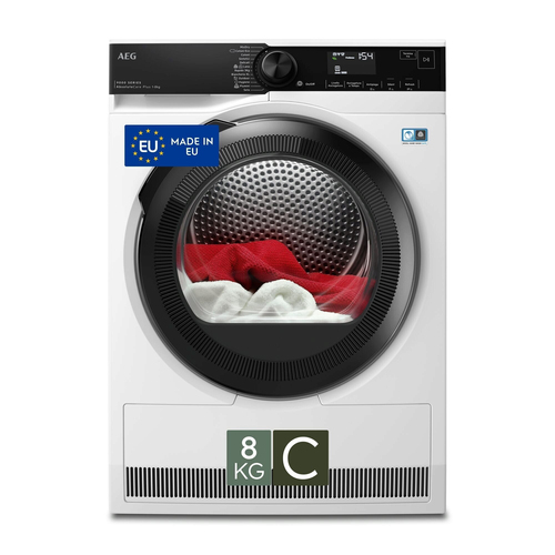 AEG TR9HG83B сушилка для белья Отдельно стоящий Фронтальная загрузка 8 kg Черный, Белый
