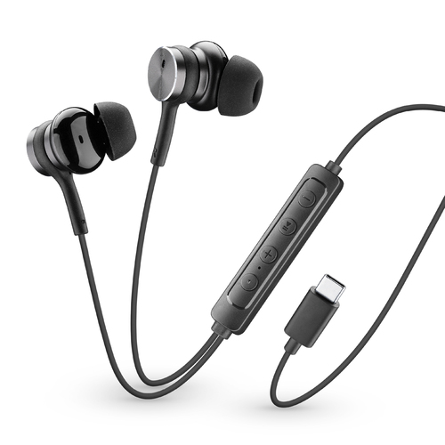 Cellularline VIPER – USB-C In-Ear Earphones with ANC (Black) – image 4