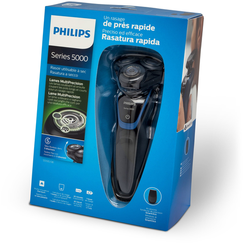 Philips SHAVER Series 5000 S5100/08 men's shaver Rotation shaver Trimmer Black, Blue – image 2