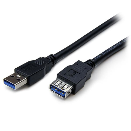 CABLE DE 18M DE EXTENSION ALARGADOR PASIVO USB 30 SUPERSPEED - MACHO A HEMBRA USB A - EXTENSOR - NEGRO - STARTECHCOM MOD USB3SEXT6BK USB3SEXT6BK - USB3SEXT6BK