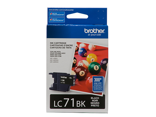 LC71BK Tinta Brother LC71BK Rendimiento 300 Páginas Color Negro LC71BK