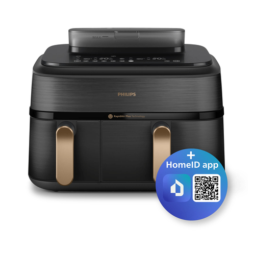Philips Airfryer 5000 Series Dual Basket NA552/00, afbeelding 2