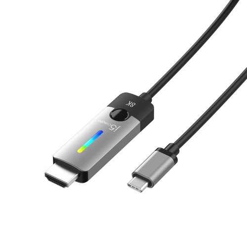 j5create JCC157 1,79 m USB Type-C HDMI Черный, Серый