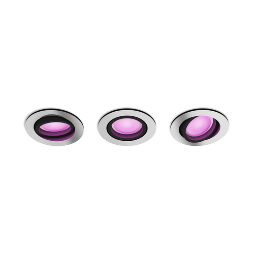 Philips Hue Inbouwspot Centura Aluminium Wit En Gekleurd Gu10 5,7w 3 Stuks