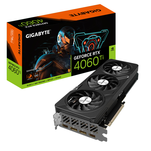 Tarjeta de video Gigabyte 16GB RTX 4060 TI GDDR6 2xDP 2xHDMI  GV-N406TGAMING OC-16GD - GV-N406TGAMING OC-16GD