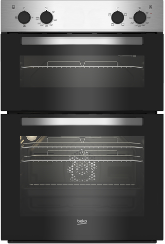Beko BBRDF21000X 90cm Built-In Double Fan Oven with SteamShine Cleaning