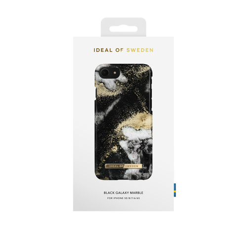 iDeal of Sweden Printed Case iPhone 8/7/6/6S/SE Black Galaxy Marbl