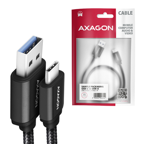 AXAGON BUCM3-AM20AB - USB-C-Kabel - USB Typ A auf 24-poligen USB-C - 2 m – Foto 7 von 8