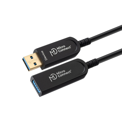 Microconnect USB3.0AAF10AOP USB кабель USB 3.2 Gen 1 (3.1 Gen 1) 10 m USB A 5 Gbit/s Черный