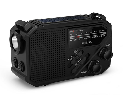 Philips TAR1609-00 Portable Radio Torch Sos Alarm in Black Black - image 2