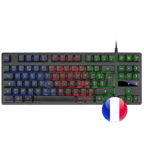 Mars Gaming MK02 Black Gaming Keyboard H-Mech FRGB TKL Antighosting French Language