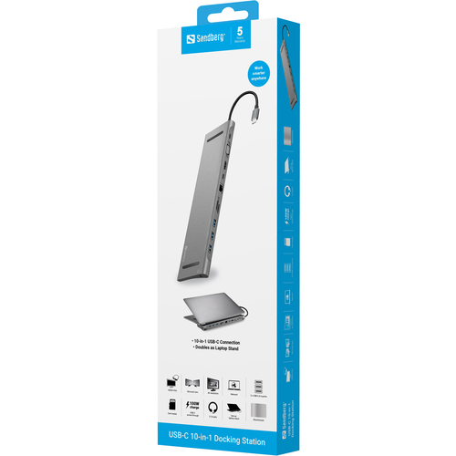 Sandberg USB-C 10-in-1 Docking Station – image 4