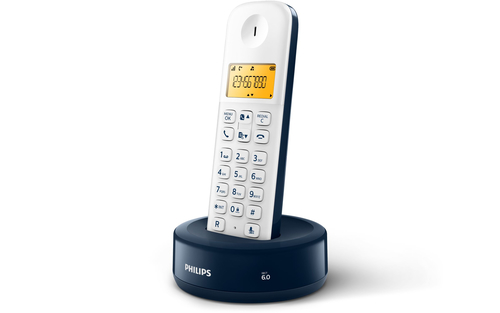 Philips D1301WD/BR telephone DECT telephone Caller ID Black, White