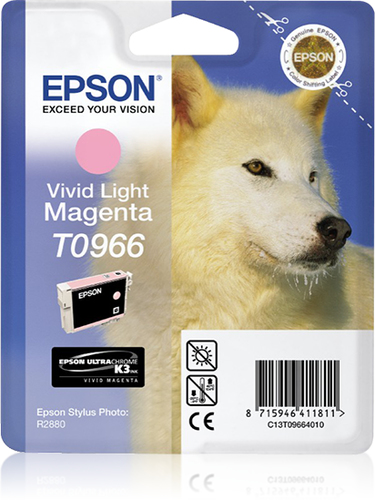 Epson T0966 Husky Vivid Light Standard Capacity Magenta Ink 11ml - C13T09664010