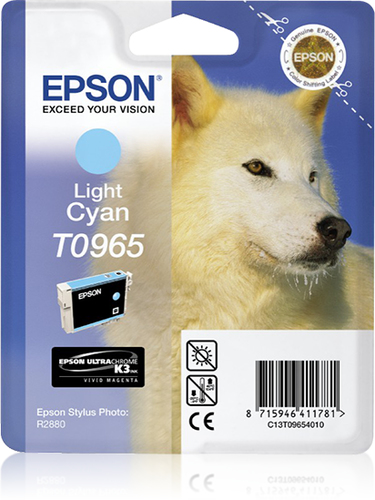 Epson T0965 Husky Light Cyan Standard Capacity Ink Cartridge 11ml - C13T09654010