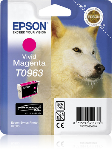 Epson T0963 Husky Vivid Magenta Standard Capacity Ink Cartridge 11ml - C13T09634010