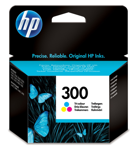 HP 300 Tri-colour Original Ink Cartridge (CC643EE) - image 1