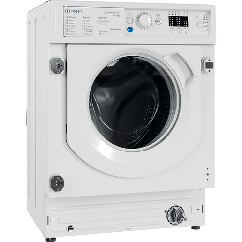 Indesit BIWDIL75148UK Integrated 7Kg/5Kg Washer Dryer with 1400 rpm - White - E Rated [Wash&Dry], D Rated [Wash Only], White - image 2
