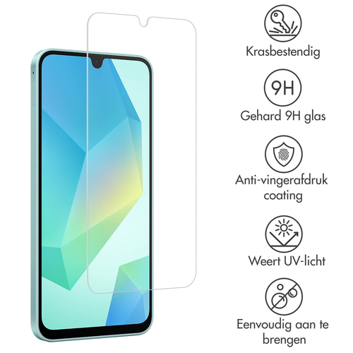 Accezz Gehard Glas voor Samsung Galaxy A16 (5G/4G) Smartphone screenprotector Transparant, afbeelding 2