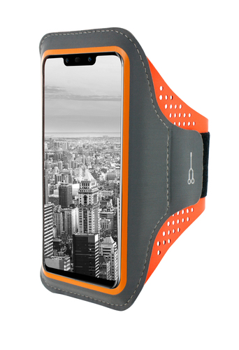 Mobiparts Comfort Fit Sport Armband Huawei Mate 20 Lite Neon Orange – image 1