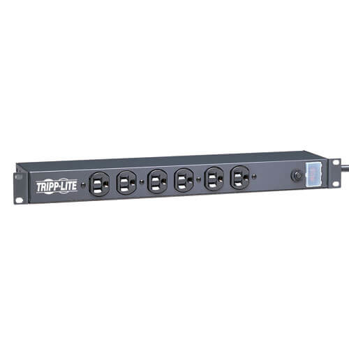 RS-1215 Barra de contactosTripp Lite para instalación en rack 1U, 120V, 15A, 5-15P, 12 tomacorrientes RS-1215 RS-1215 EAN UPC 037332011534